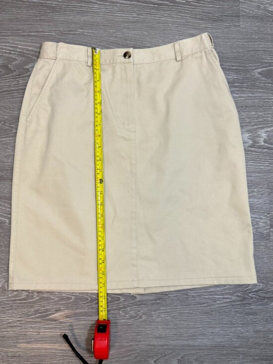 L.L. Bean Dresses & Skirts - L.L. Bean Classic Fit Chino Skirt - Khaki/Stone Size 10